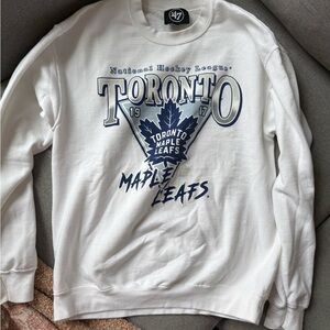 Vintage style 47 White Toronto Maple Leafs NHL Sweatshirt sz Medium M